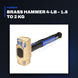 Johnkeans JK-HT-2047 – Brass Hammer 4-Lb – 1.8 To 2 Kg