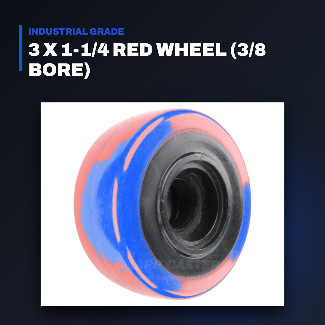 Johnkeans JK-CA-2012 – 3 X 1-1/4 Red Wheel (3/8 Bore)