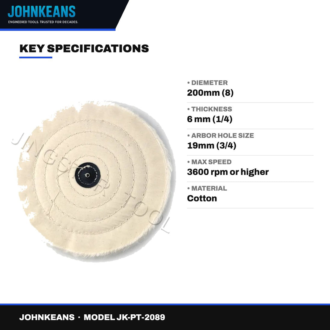 Johnkeans JK-PT-2089 – Johnkeans – Stay-Cool Long-Lasting Buffing Wheels