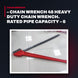 Johnkeasn UK – Chain Wrench 48 Heavy Duty Chain Wrench. Rated Pipe Capacity – 6 Actual 0.D. Capacity 8 Chain