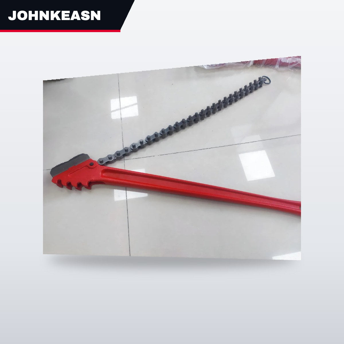 Johnkeasn UK – Chain Wrench 48 Heavy Duty Chain Wrench. Rated Pipe Capacity – 6 Actual 0.D. Capacity 8 Chain
