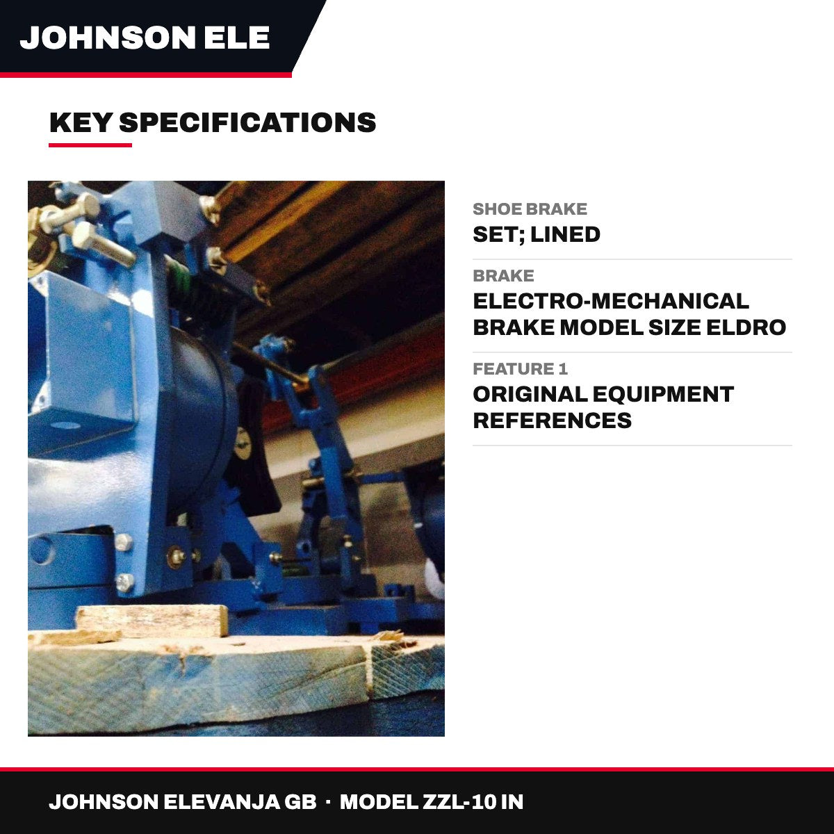 Johnson Elevanja Gb ZZL-10 IN – Shoe Brake – Set, Lined