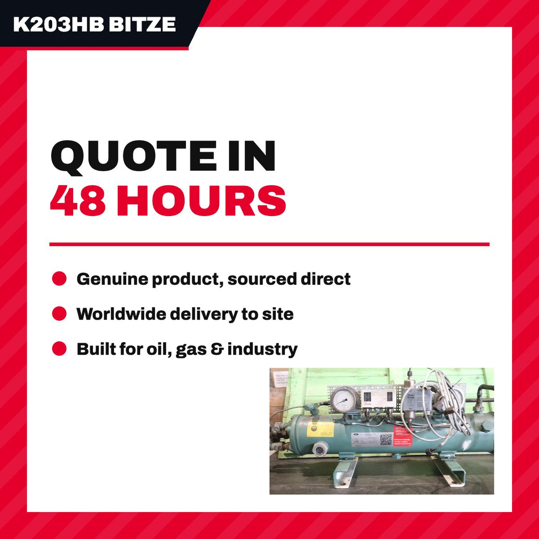 Bitzer Kuhlmaschinen K203HB – Condenser, Sea Water, K203H