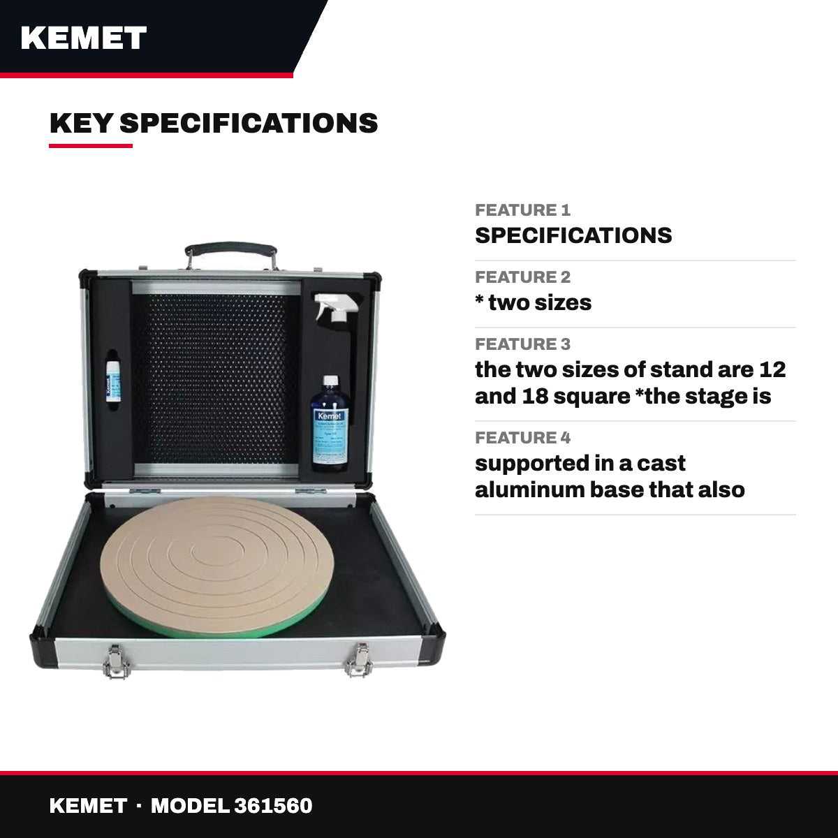 Kemet 361560 – Portable Hand Polishing Stands