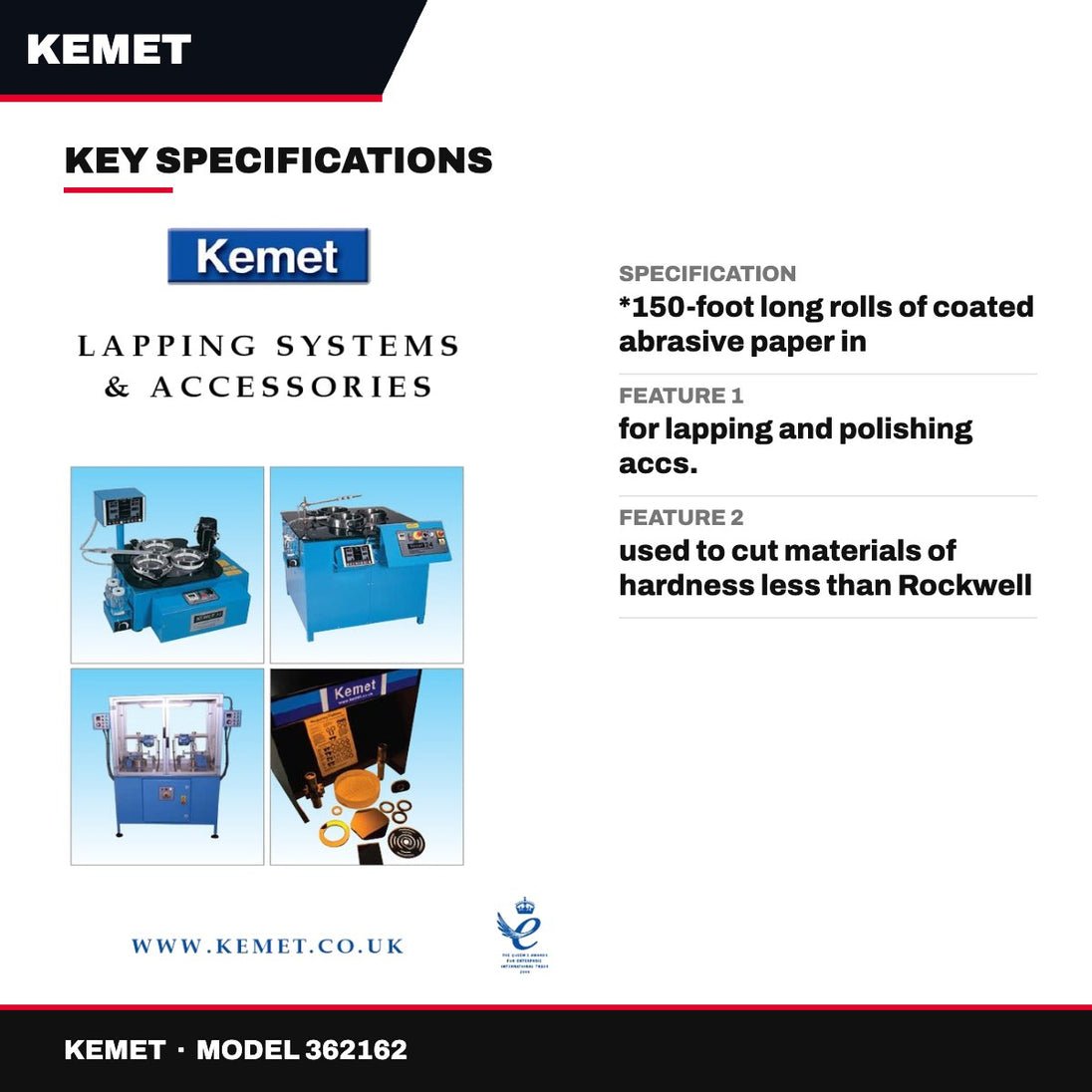 Kemet 362162 – Polishing Papers