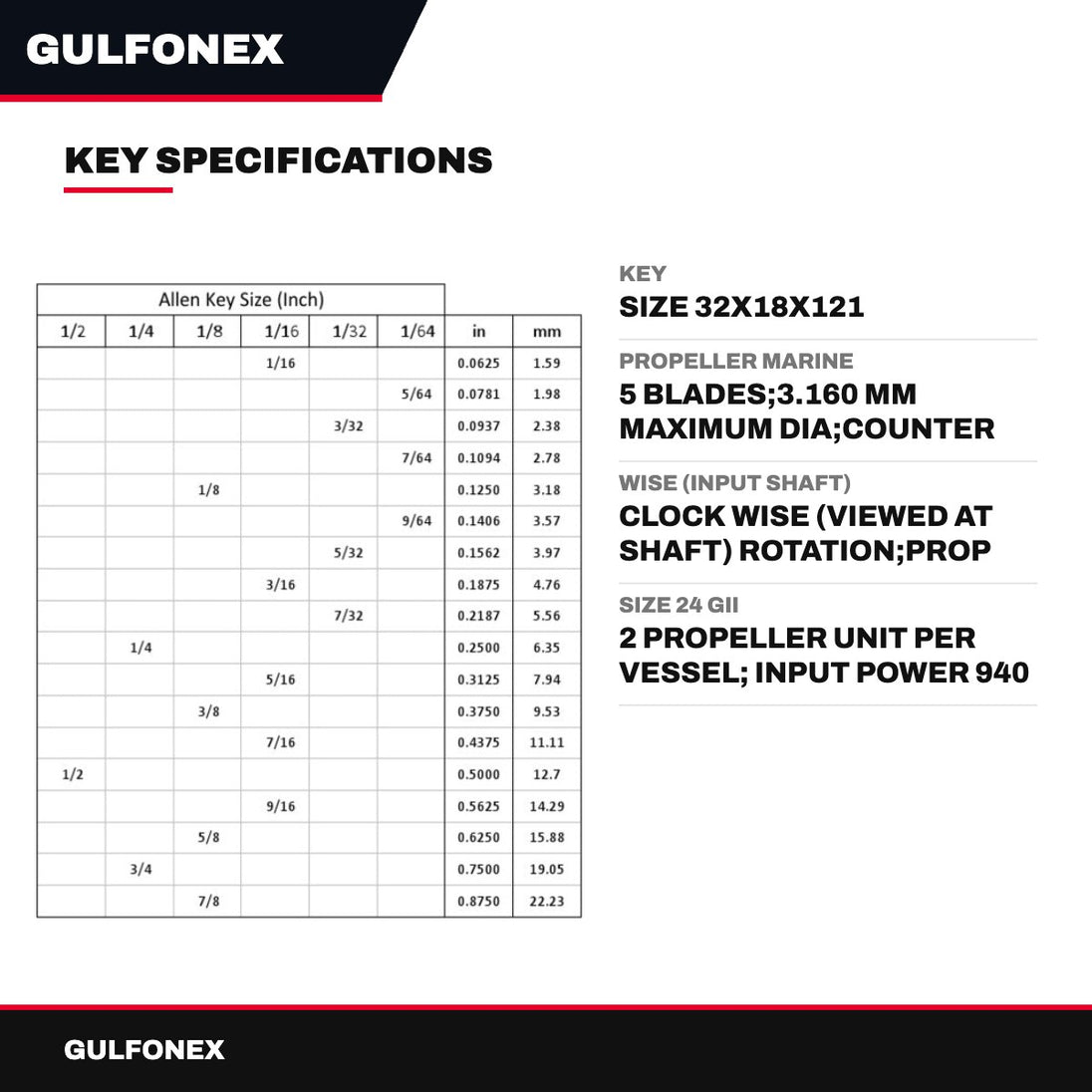 Key – Size 32X18X121
