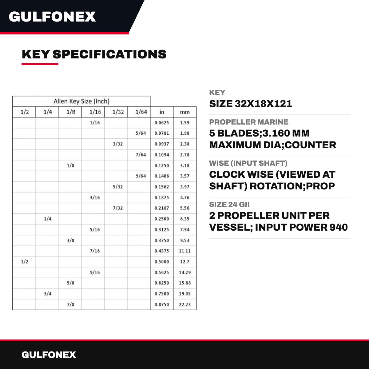 Key – Size 32X18X121