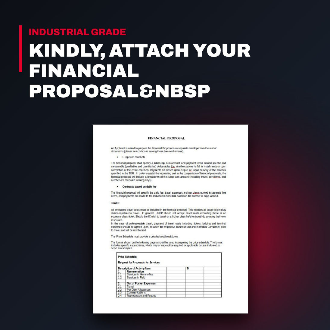 Kindly, Attach Your Financial Proposal&Nbsp