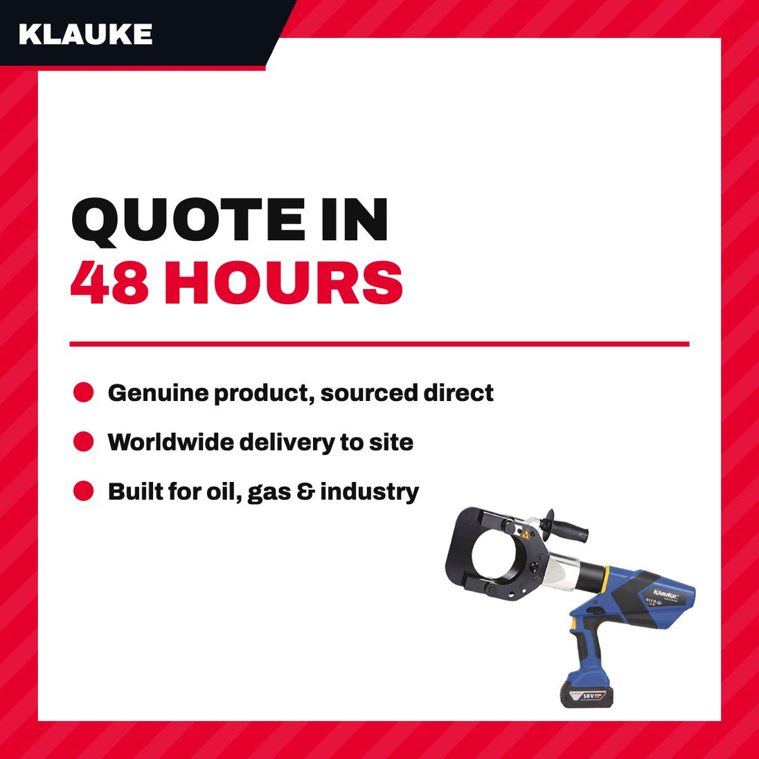 Klauke ESG105CFM – Klauke Esg 105Cfm Battery Powered Hydraulic Cutting Tool Kit + 2 Battery