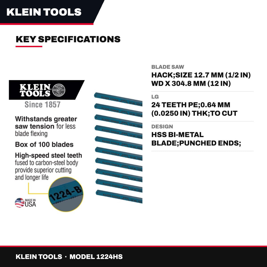 Klein Tools 1224HS – Blade Saw – Hack