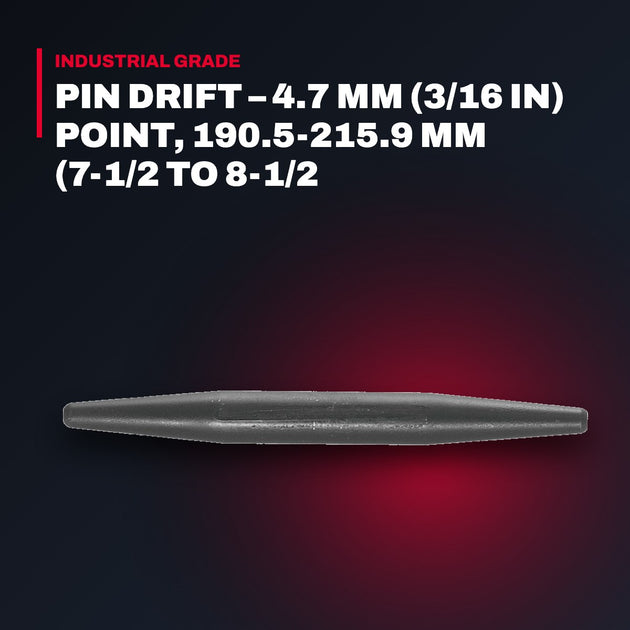 Klein Tools 3261 – Pin Drift – 4.7 Mm (3/16 In) Point, 190.5-215.9 Mm (7-1/2 To 8-1/2