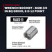 Klein Tools – Socket Wrench, Size 3/8 in Sq Drive, 6 & 12 Point