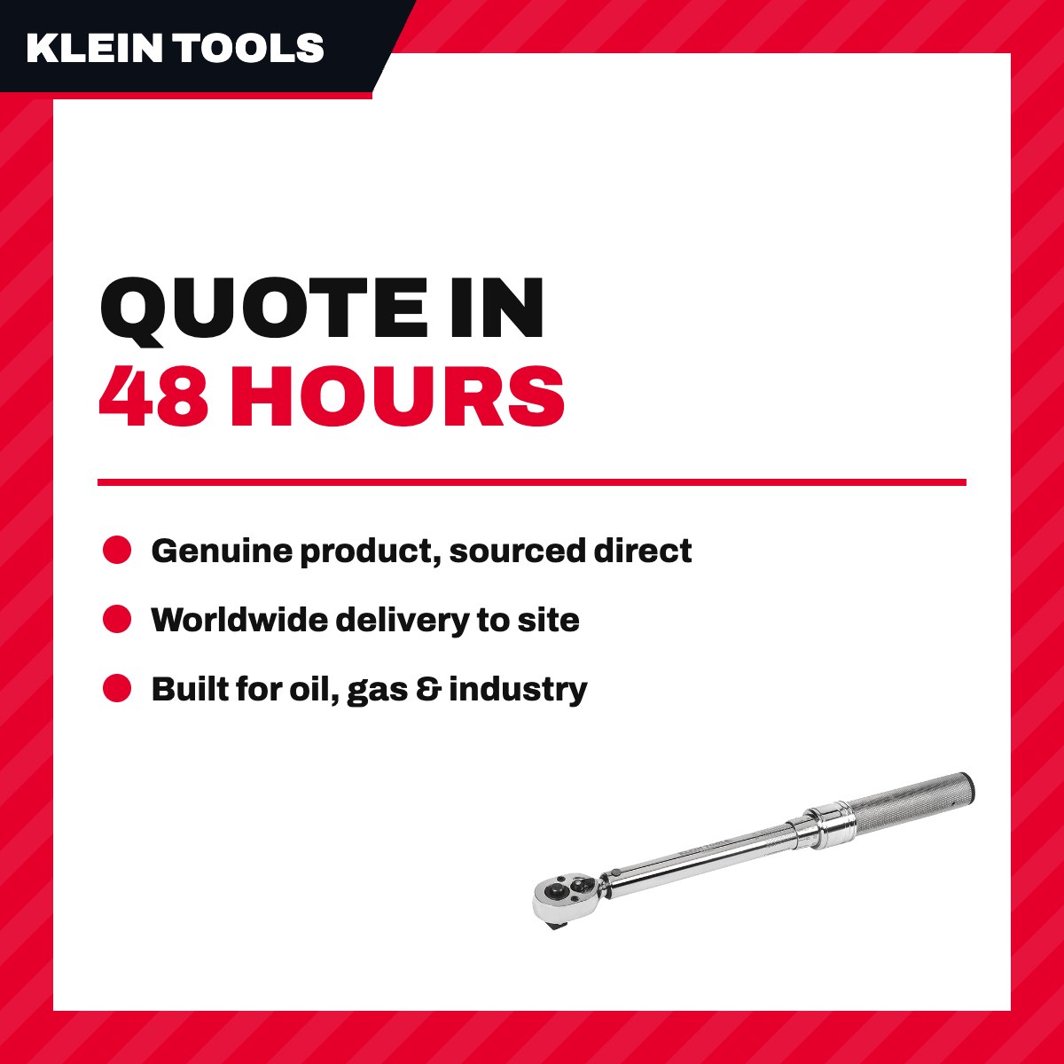 Klein Tools – Torque Wrench, 320 - 1300 Nm Torque, 3/4 Drive