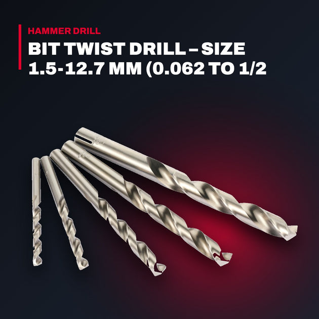 Klein Tools 53000 – Bit Twist Drill – Size 1.5-12.7 Mm (0.062 To 1/2