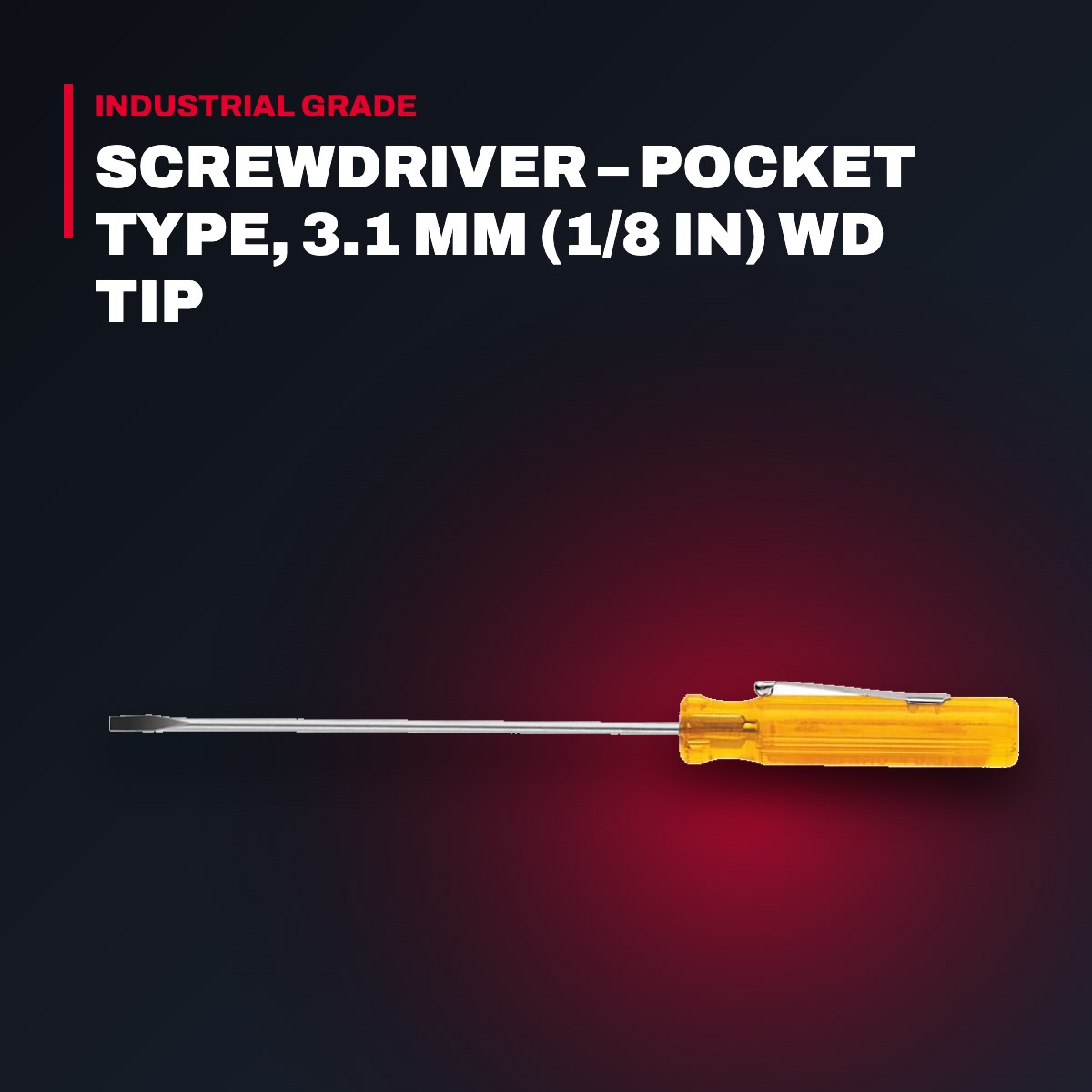Klein Tools A131-2 – Screwdriver – Pocket Type, 3.1 Mm (1/8 In) Wd Tip