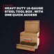 Knaack 4830-D – Heavy Duty 16-Gauge Steel Tool Box . With One Quick Access Drawer And Raised Chest Floor.