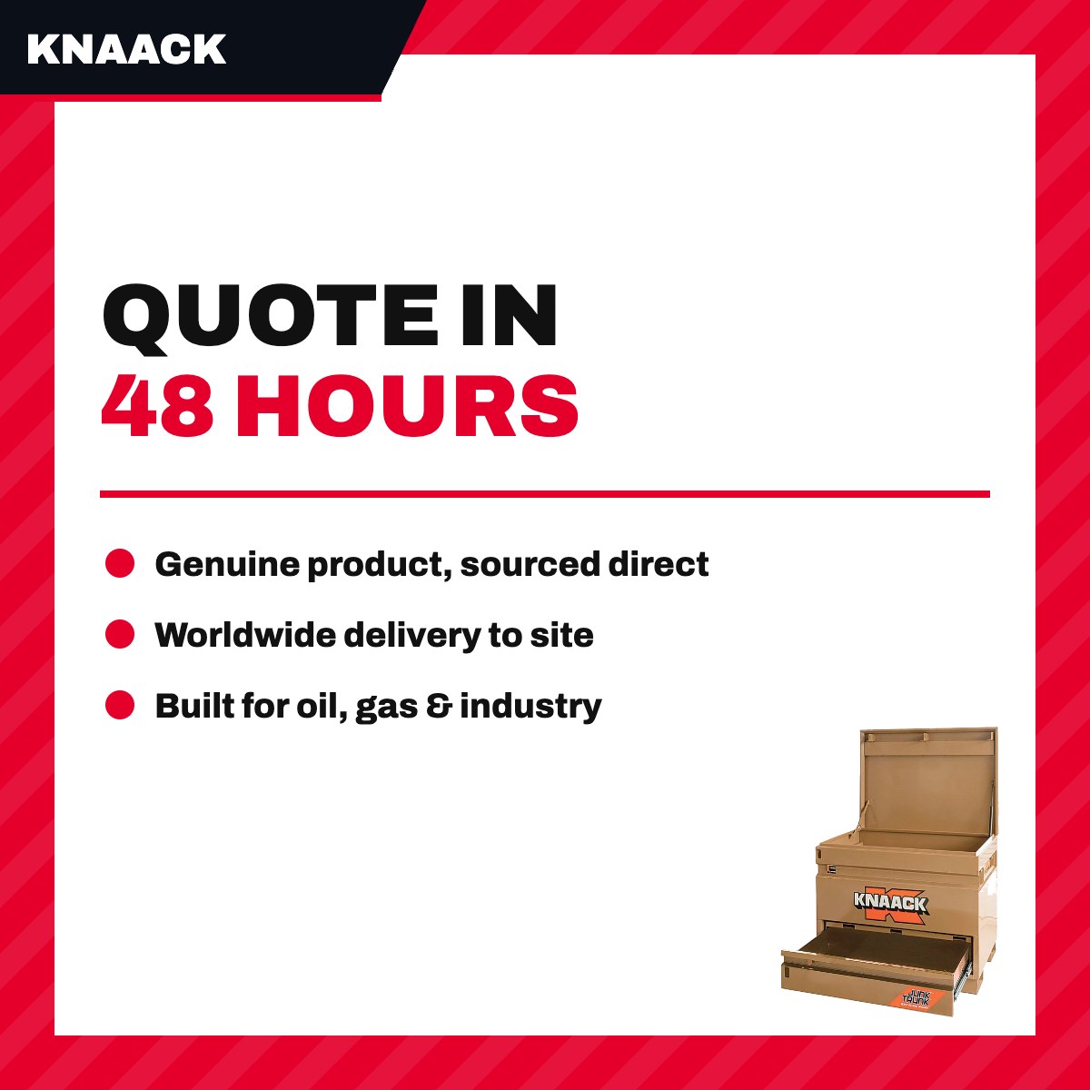 Knaack 4830-D – Heavy Duty 16-Gauge Steel Tool Box . With One Quick Access Drawer And Raised Chest Floor.