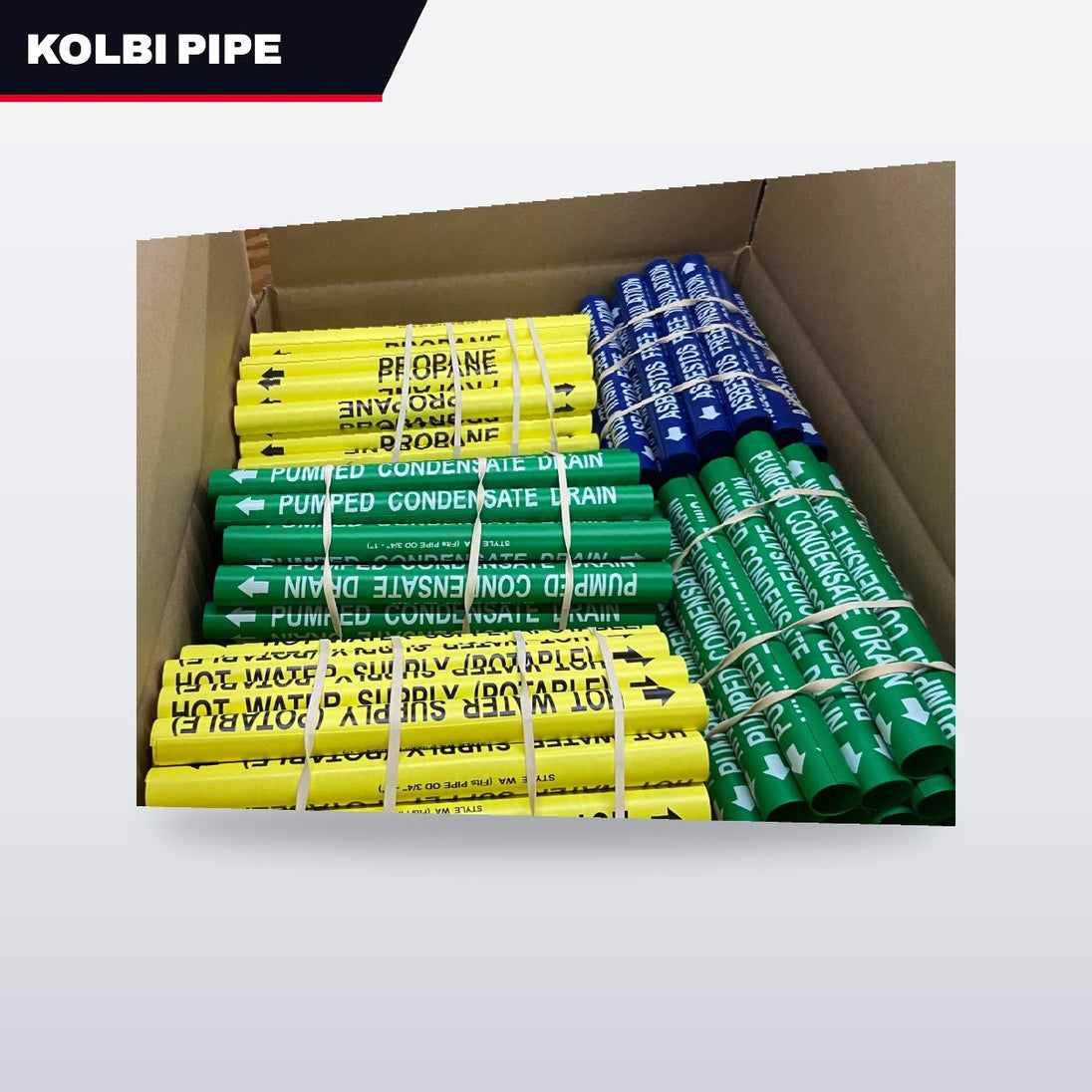 Kolbi Pipe OTHERS – Enhanced Polyester Pipe Marker• Made Of 5 Mil Polyester