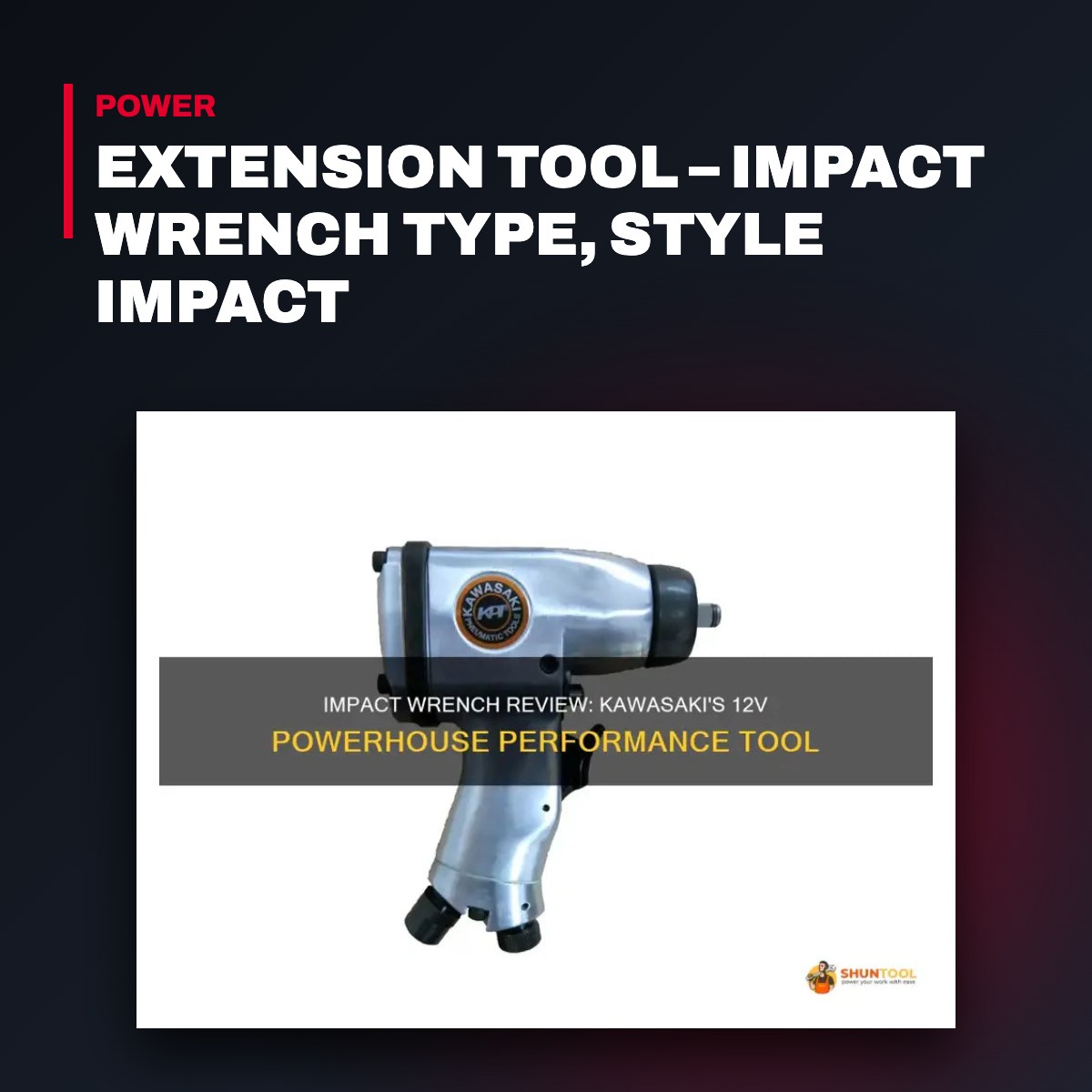 Kawasaki Machinery KPT50SH – Impact Wrench Extension Tool, Style Impact
