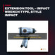 Kawasaki Machinery KPT50SH – Impact Wrench Extension Tool, Style Impact