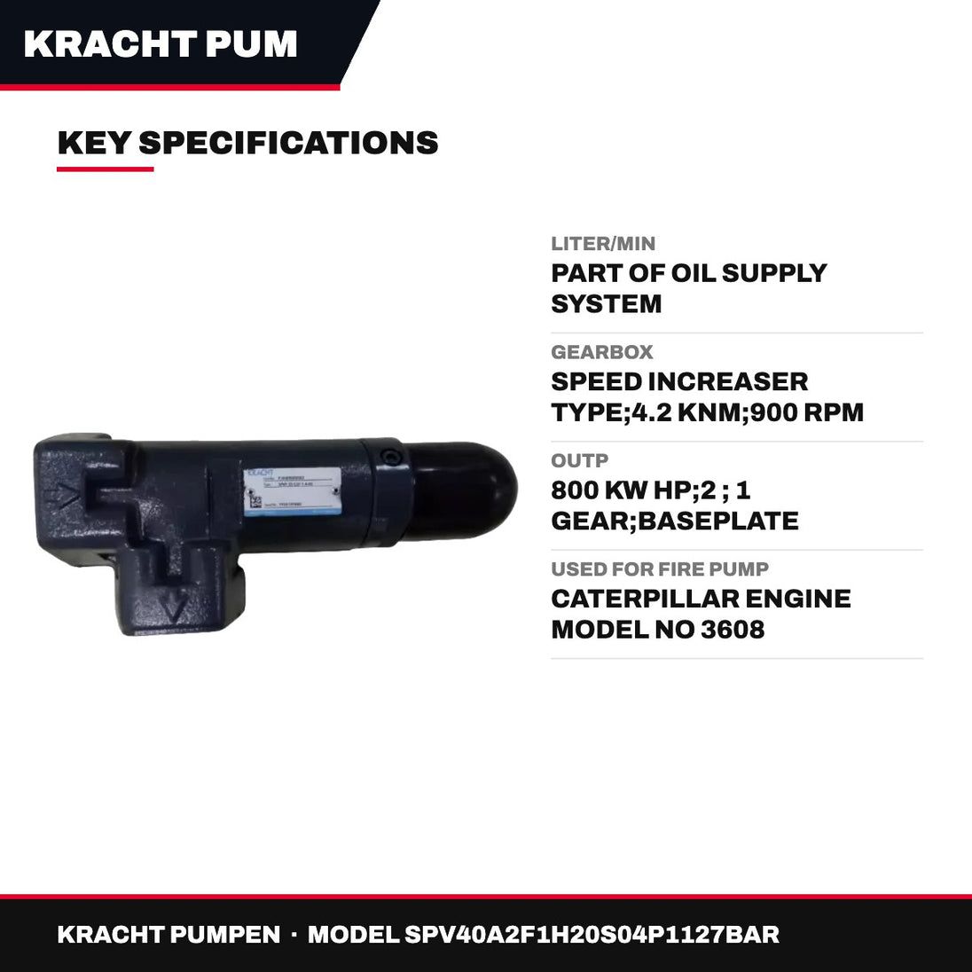 Kracht Pumpen SPV40A2F1H20S04P1127BAR – Valve – Control Type, 27 Bar Supply