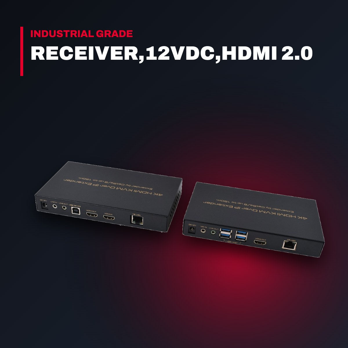 Kvm-Ip Extndr – Receiver,12Vdc,Hdmi 2.0