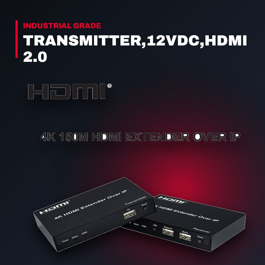 Kvm-Ip Extndr – Transmitter,12Vdc,Hdmi 2.0