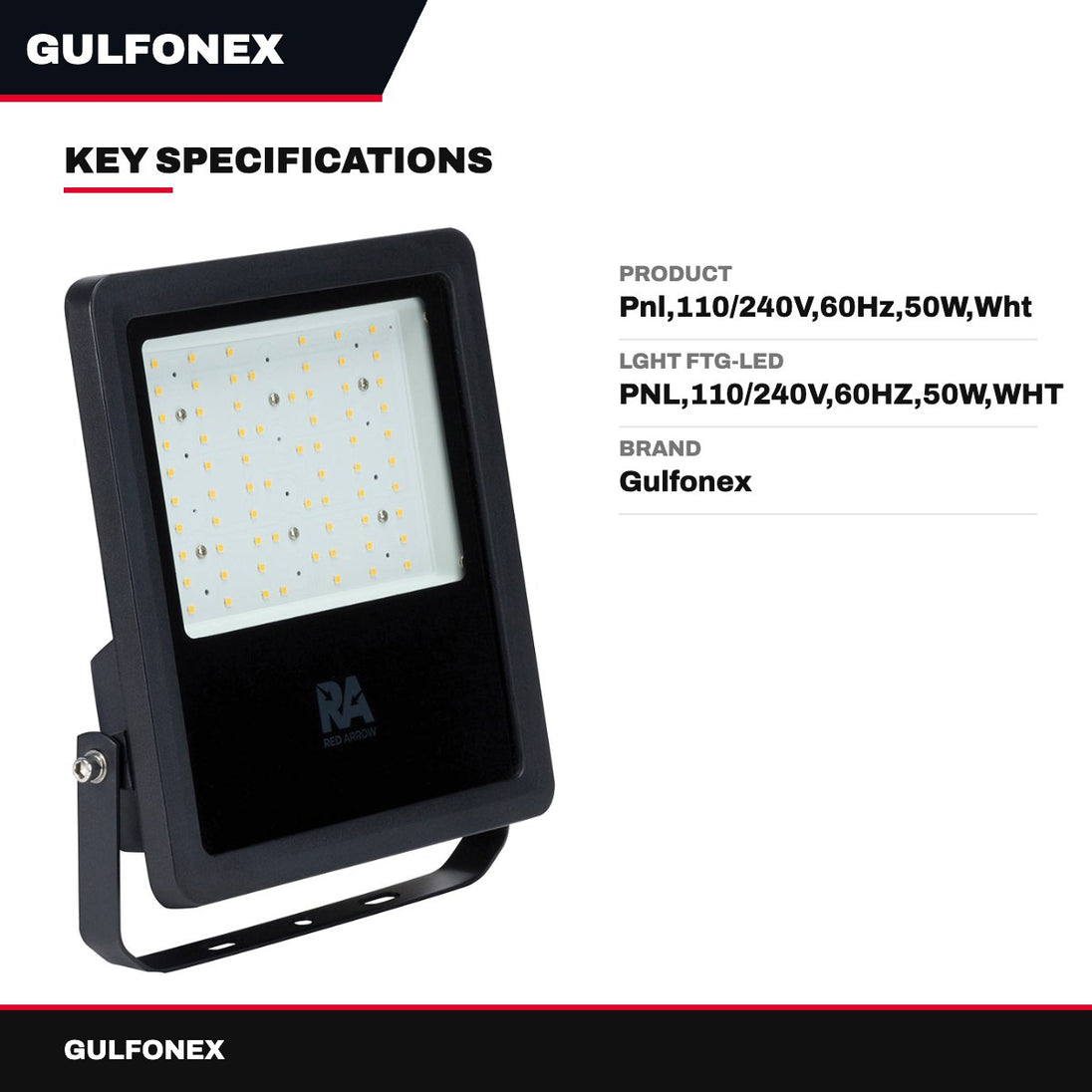 Lght Ftg-Led – Pnl,110/240V,60Hz,50W,Wht