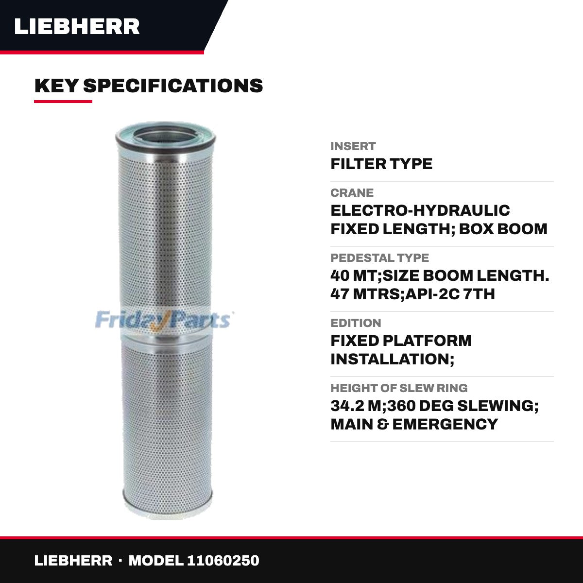 Liebherr 11060250 – Insert – Filter Type