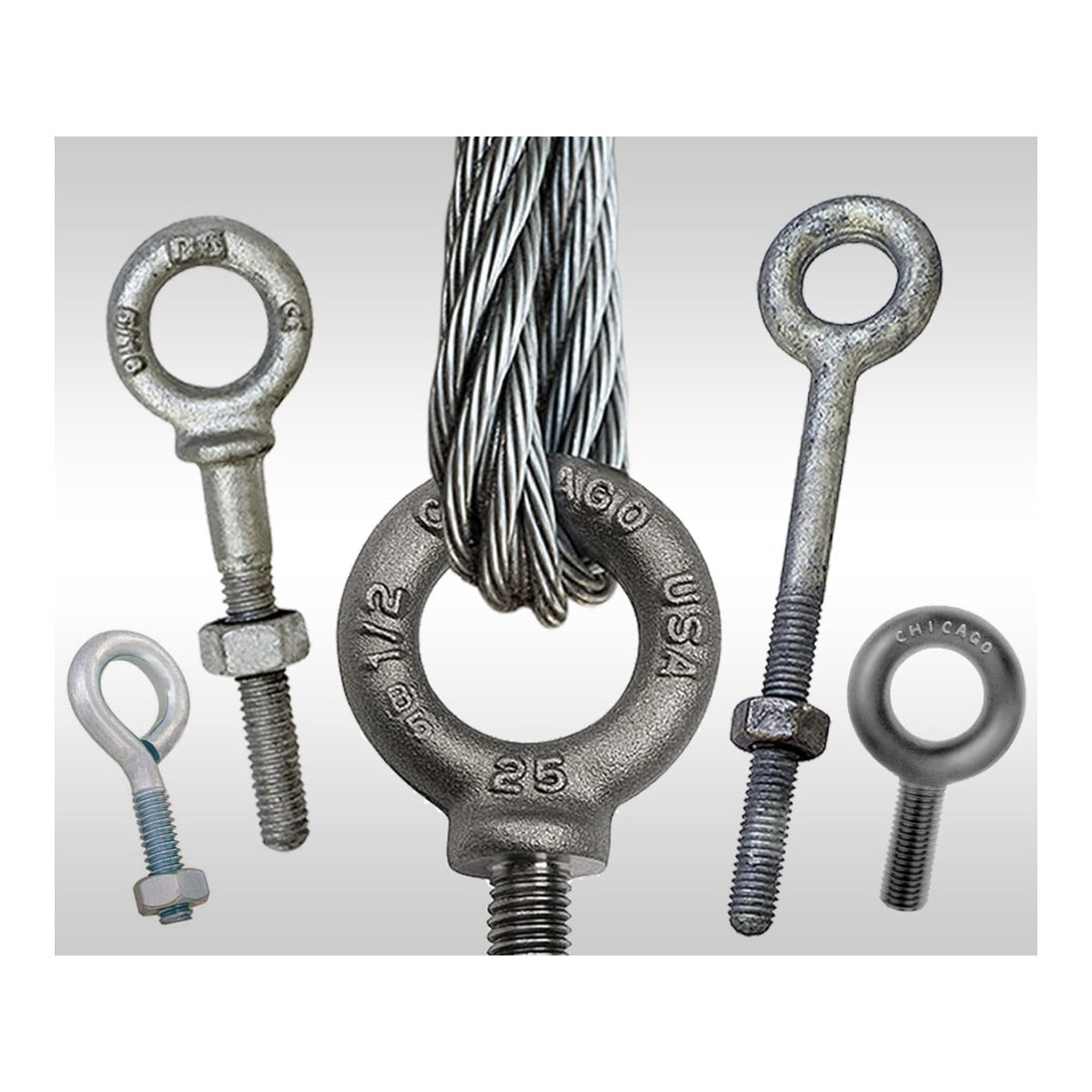 Lifting OTHERS – Rigging Hardware / Eye Bolt Size 1/2'' With Pleading Hole Manufactured By Amco