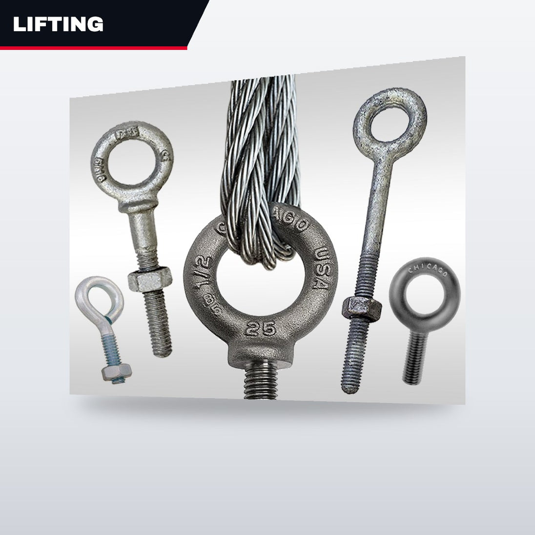 Lifting OTHERS – Rigging Hardware / Eye Bolt Size 1/2'' With Pleading Hole Manufactured By Amco