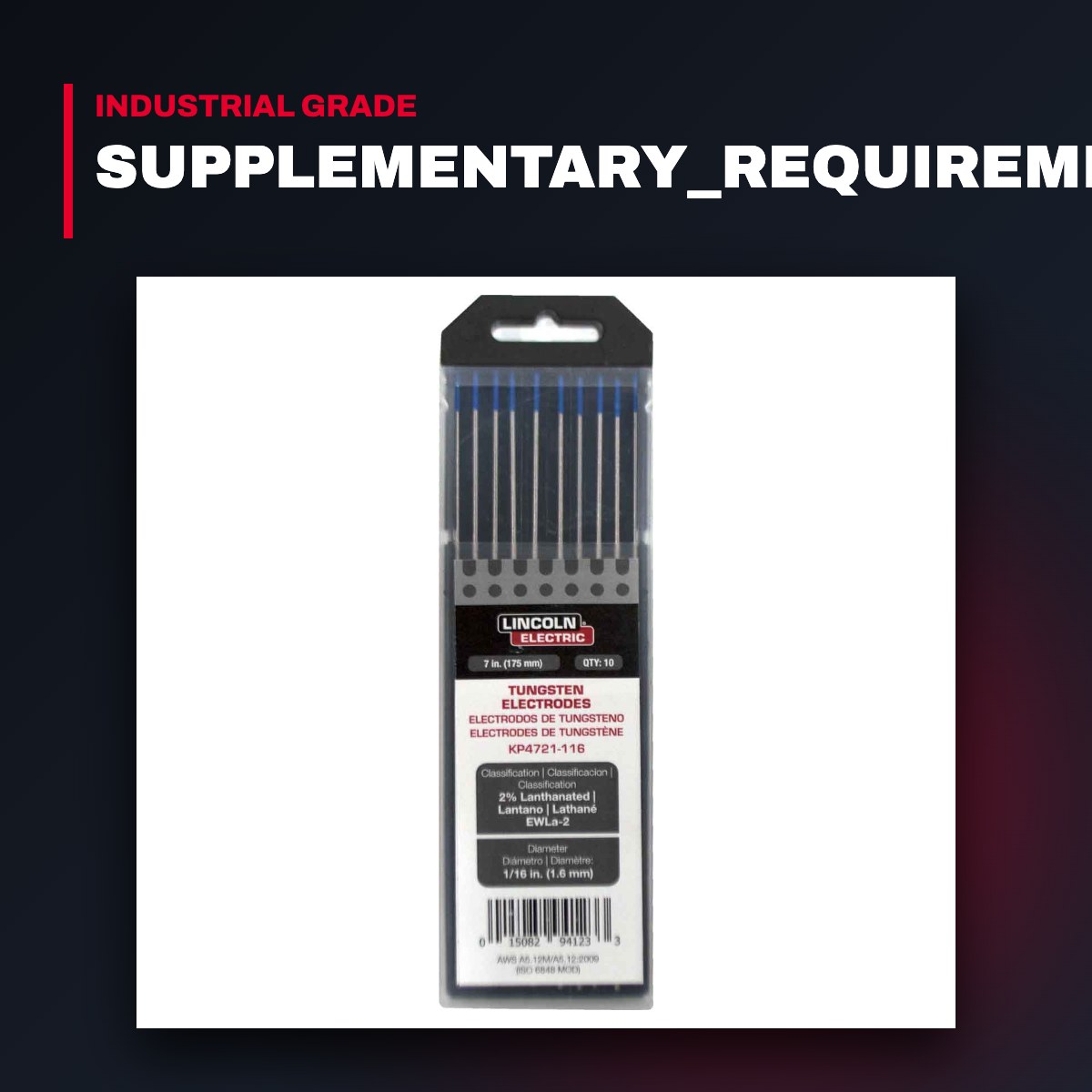 Lincoln Electric KP4721-116 – Supplementary_Requirements