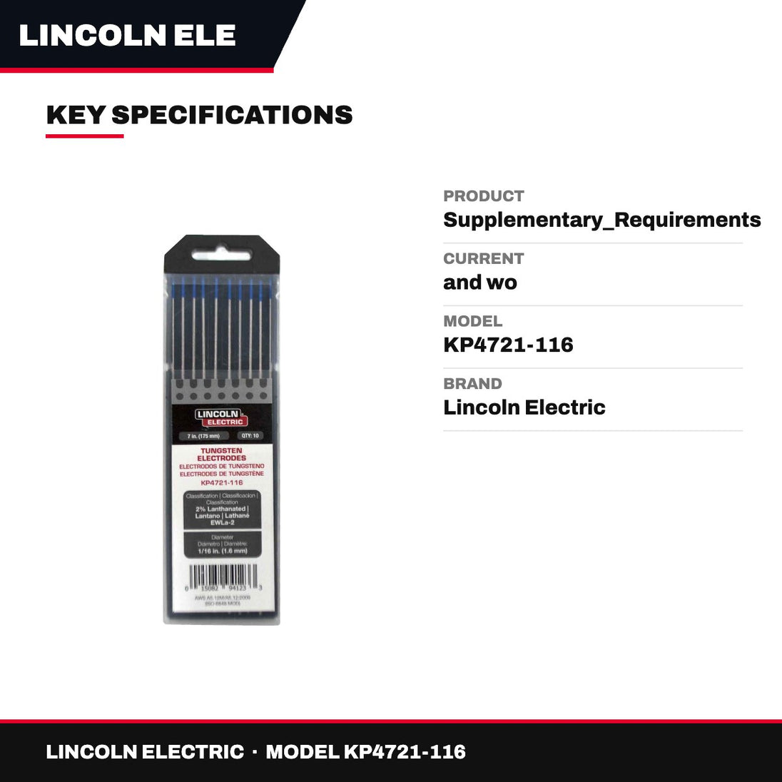 Lincoln Electric KP4721-116 – Supplementary_Requirements