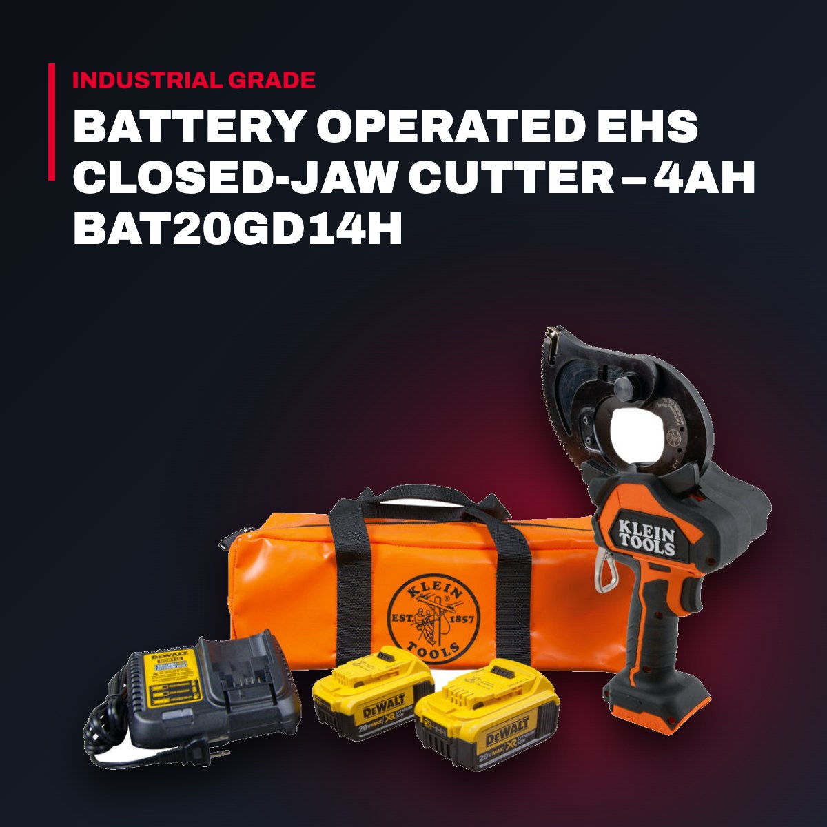 Linemen Tools OTHERS – Battery Operated Ehs Closed-Jaw Cutter – 4Ah Bat20Gd14H
