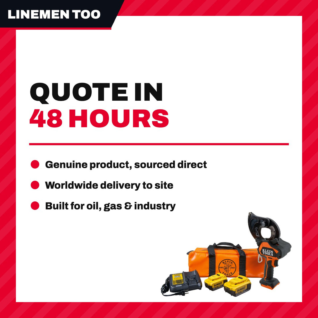 Linemen Tools OTHERS – Battery Operated Ehs Closed-Jaw Cutter – 4Ah Bat20Gd14H