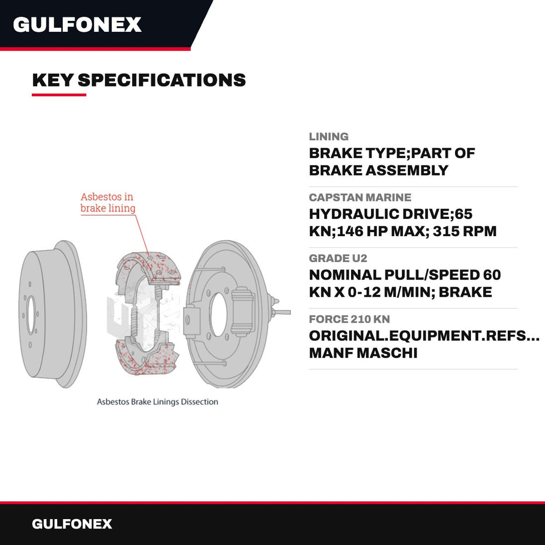 Lining – Brake Type, Part Of Brake Assembly