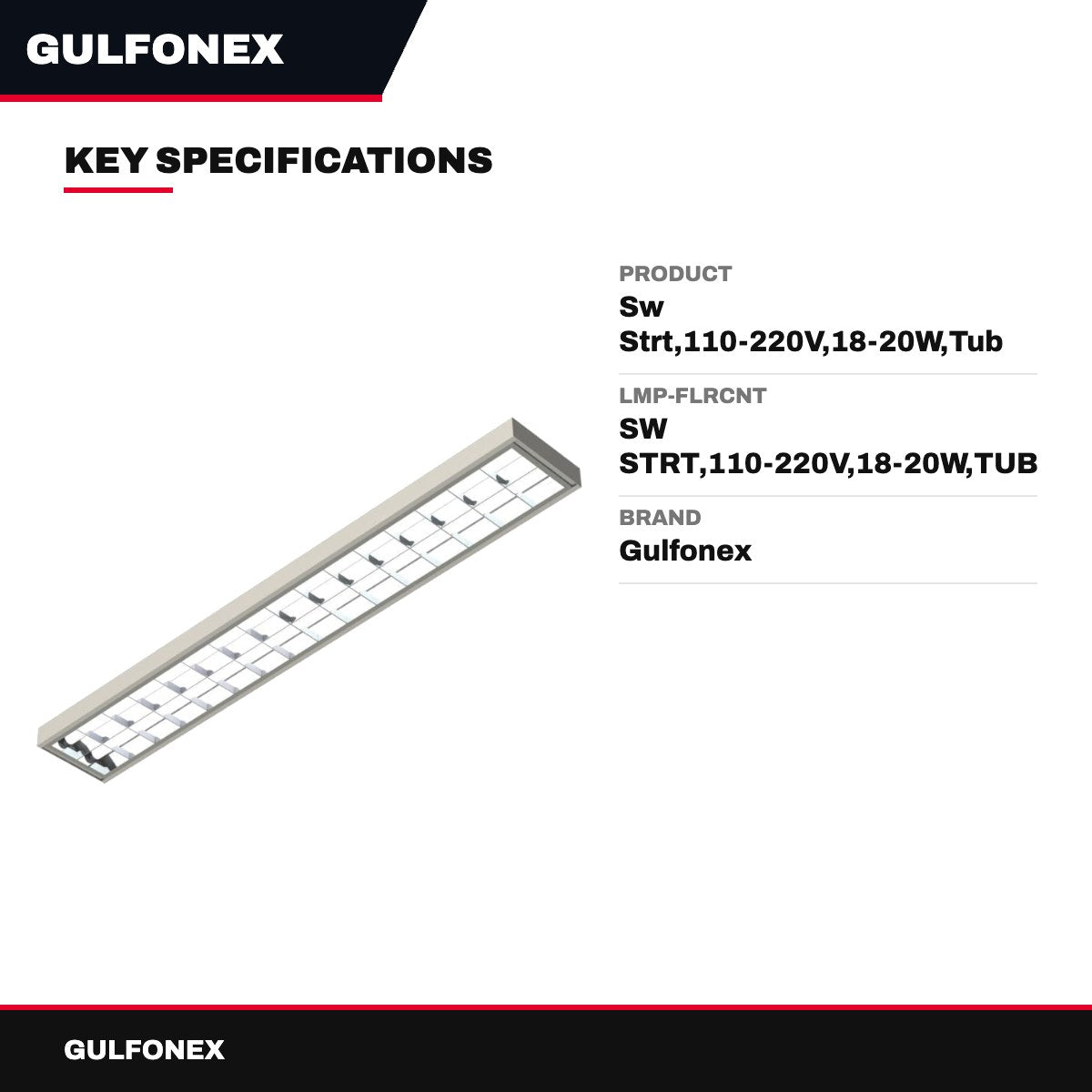 Lmp-Flrcnt – Sw Strt,110-220V,18-20W,Tub