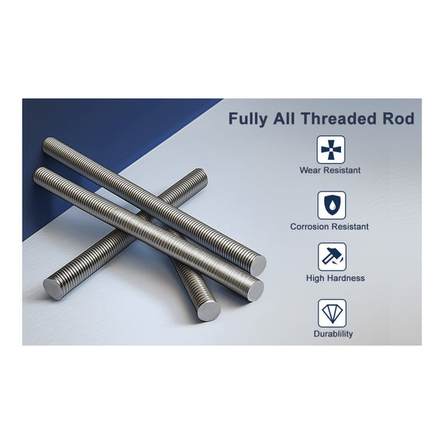 Lone Star Fasteners Lp Us 1553.1.0112.1.003989 – Stud Assembly Continuous Thread – 1-1/2 - 8 X 10-1/4 In, Alloy Steel