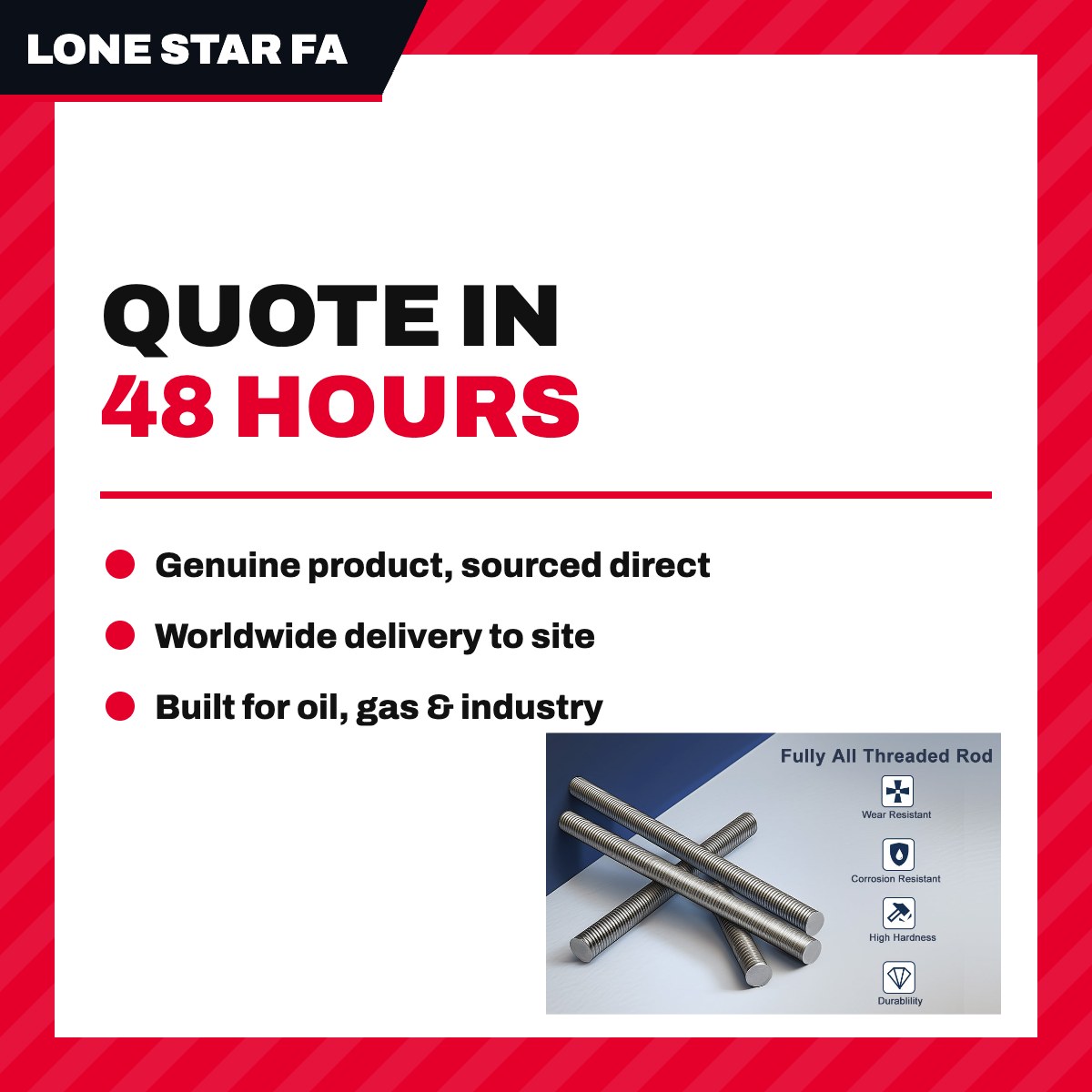Lone Star Fasteners Lp Us 1553.1.0112.1.003989 – Stud Assembly Continuous Thread – 1-1/2 - 8 X 10-1/4 In, Alloy Steel