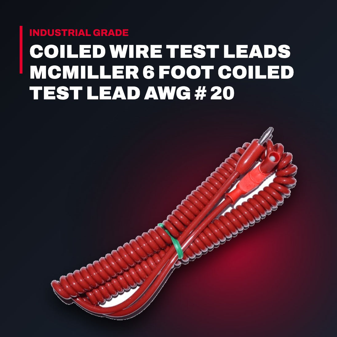 M. C. Miller Co 32912 – Coiled Wire Test Leads Mcmiller 6 Foot Coiled Test Lead Awg # 20