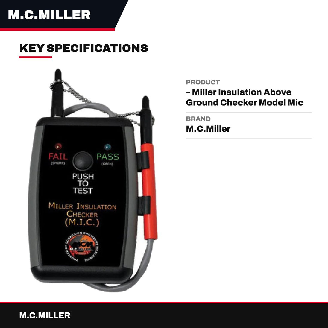 M.C.Miller – Miller Insulation Above Ground Checker Model Mic