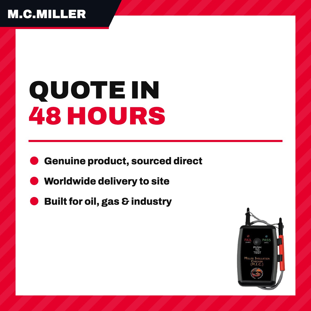 M.C.Miller – Miller Insulation Above Ground Checker Model Mic