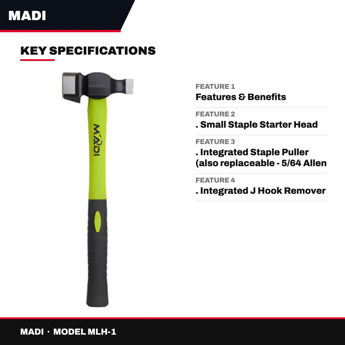 Madi MLH-1 – Milled Lineman Hammer