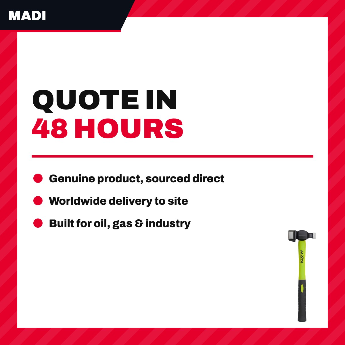 Madi MLH-1 – Milled Lineman Hammer
