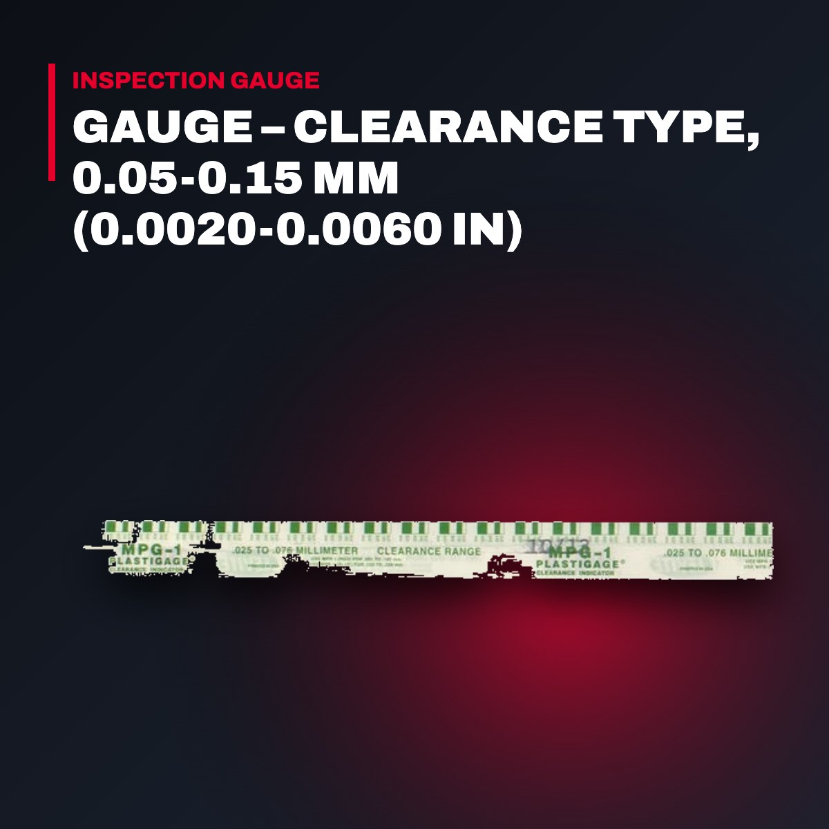 Mahle Clevite Us MPR1 – Gauge – Clearance Type, 0.05-0.15 Mm (0.0020-0.0060 In)
