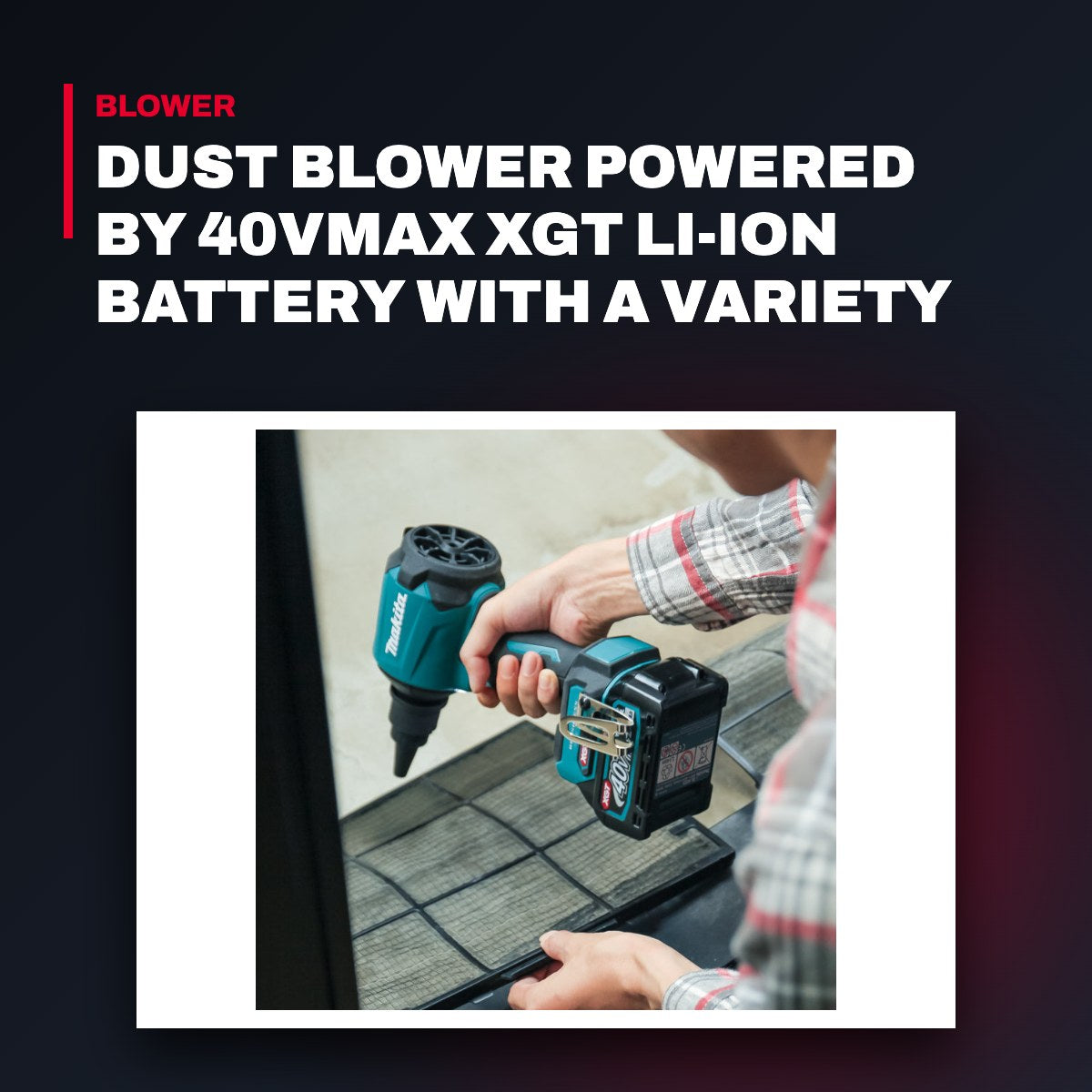 Makita AS001GA101 – Dust Blower Powered By 40Vmax Xgt Li-Ion Battery With A Variety Of Tip Nozzles And The High Blowing Force Prod