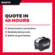 Makita BL4080F XGT – Li-Ion • 40V Max • 8 – 0 Ah