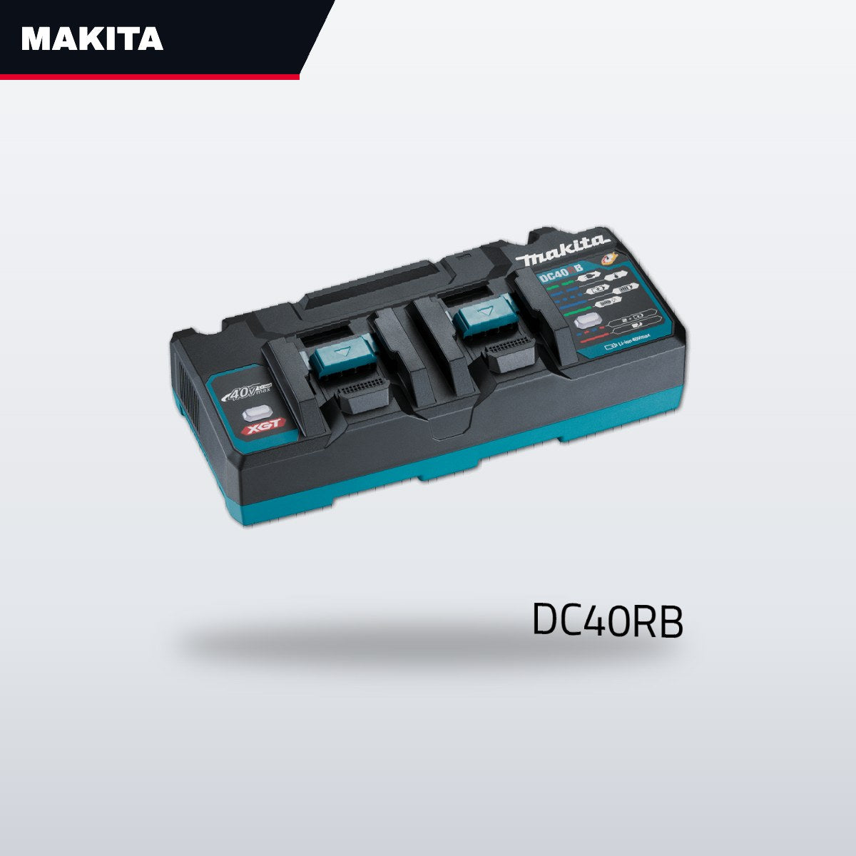 Makita DC40RB – Xgt Two Port Fast Charger – Xgt® • 127V • 2 Pin • Dc40Rb