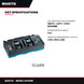 Makita DC40RB – Xgt Two Port Fast Charger – Xgt® • 127V • 2 Pin • Dc40Rb