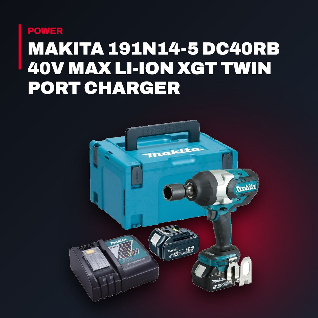 Makita DTW1001RTJ – 18V Brushless 3/4" Impact Wrench Kit